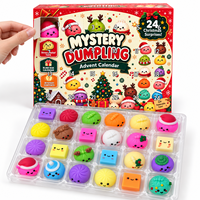 Signature Dumpling-förmige Dampfbrötchen-Squishies: Kawaii Sensorische Quetsch-Fidgets für den Weihnachts-Countdown – Geschenkkollektion für die Feiertage