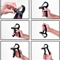 Fortalecedor de Agarre Manual Ajustable de Material PP, Bola de Ejercicio para Dedos, Hombro, Brazo y Muñeca, Rehabilitación con Resorte