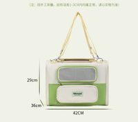 Sac de transport pour animaux de compagnie (chats et chiens) grande capacité en tissu Oxford, tendance, avec fermeture éclair, portable, respirant, multifonctionnel, pour l'extérieur et la voiture