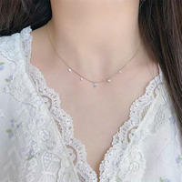 Collana con Pendente in Oro 18K e Diamanti Coltivati in Laboratorio, Stile Galaxy, Regolabile, Minimalista, Gioielli Raffinati per Donne