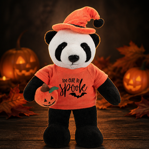 Peluche de vache d'Halloween, jouet en peluche doux et réconfortant avec chapeau de sorcier et citrouille, mignon et effrayant, cadeau de vacances <span class=keywords><strong>orange</strong></span> - Product Image 5