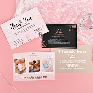 Cartes de remerciement personnalisées avec logo de votre marque pour emballages de luxe e-commerce, idéales pour les petites entreprises (vente en gros) - Product Image 3