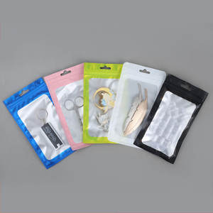 100 pièces Mylar sacs holographiques refermables anti-odeurs avec fenêtre transparente fermeture à glissière bijoux sacs en plastique transparents - Product Image 6