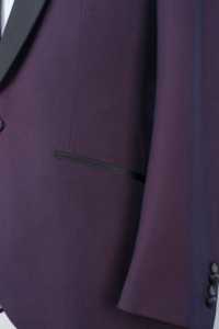 <span class=keywords><strong>Costume</strong></span> de <span class=keywords><strong>mariage</strong></span> en Satin noir pour hommes, sur <span class=keywords><strong>mesure</strong></span>, de luxe, de qualité, châle, revers marron, <span class=keywords><strong>costume</strong></span> de smoking pour hommes - Product Image 5