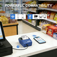 Mini Impresora Inalámbrica Portátil de Etiquetas Térmicas de 2 Pulgadas para Recibos y Códigos de Barras para Pequeñas Empresas