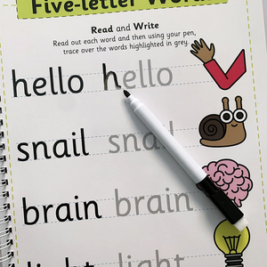 Giáo Dục Chuyên Nghiệp Xoắn Ốc Lau Và Làm Sạch Cuốn Sách Cho Trẻ Em Ưa Thích Mầm Non Học Tập Viết Lau Sạch Cuốn Sách In Ấn - Product Image 4