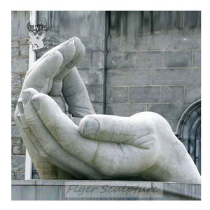 Scultura Gigante <span class=keywords><strong>di</strong></span> Mani in <span class=keywords><strong>Marmo</strong></span> Naturale, Scultura Moderna in Pietra per Esterni - Product Image 1