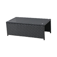 Ensemble de canapés d'extérieur modernes et confortables 9 places en rotin tressé durable résistant aux UV pour jardin, salle à manger, salon, cour et appartement