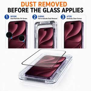 Kit de protection d'écran anti-choc 2.5D personnalisé OEM ODM, sans poussière, alignement automatique en un clic pour la série 18, verre trempé 9H - Product Image 4