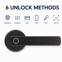 Cerradura Inteligente Tuya con Huella Dactilar para Puerta, Entrada sin Llave con APP, Contraseña, Tarjeta y Llave para Puerta de Madera, Dormitorio, Oficina, Apartamento