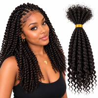 Extensions de dreadlocks torsadées faites à la main en gros, 100 % cheveux humains 4C Afro Kinky, pointes bouclées douces, locs noirs naturels pour salon
