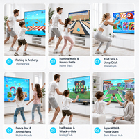 Console de jeu interactive M58 Al avec détection de mouvement et caméra, 30 jeux, lecteur de jeux à commande par mouvement pour la famille, les enfants, 2+16 Go