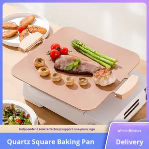 Plaque de barbecue coréenne, camping en plein air, pierre à riz médicale, poêle à griller carrée en aluminium antiadhésive, multifonctionnelle, sans fumée, pour la maison - Product Image 5