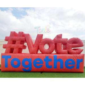 Enorme opblaasbare cijferreclame opblaasbare reclamebord logo wand grote op maat gemaakte gigantische opblaasbare letters met led verlichting - Product Image 5