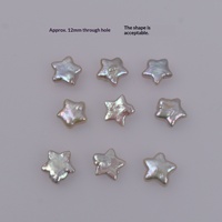 Perles de culture d'eau douce naturelles blanches, baroques, irrégulières, en forme d'étoile à cinq branches, trou traversant, 12 mm, pour bijoux DIY faits à la main