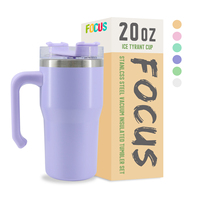 Recién llegados, taza térmica de acero inoxidable 304 de 20oz de grado alimenticio, taza de café para niños, vaso de chico aislado al vacío de doble pared con pajita