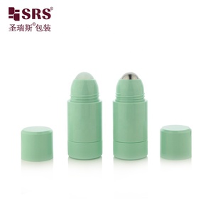 RPPE Bouteille en plastique vide de déodorant à bille pour soins personnels vert menthe avec ensemble intérieur rechargeable avec bouchon pour emballage sous les bras - Product Image 4