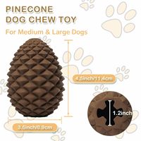 Jouet à mâcher en forme de cône de pin en caoutchouc de haute qualité avec matériau TPR durable pour chiens de petite, moyenne et grande taille, pour jouer à l'intérieur et à l'extérieur