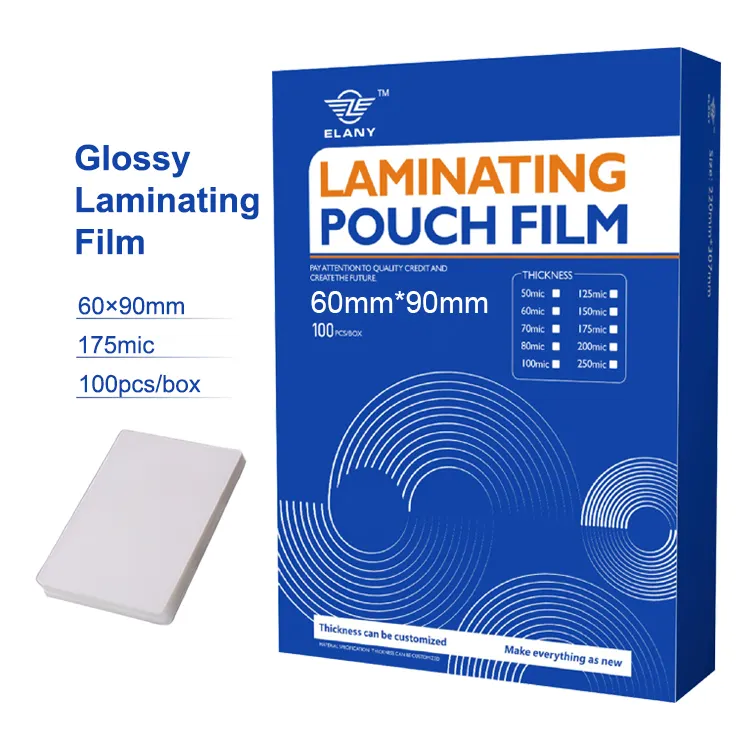 Hologram Plastic 60Mm * 90Mm Lamineren Pouch Film 175 Mic Beschermen De Visitekaartje Oppervlak Factory Directe Verkoop