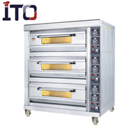 Commerciële Bakkerij Apparatuur Industriële Heavy Duty 3 Decks 6 Trays Brood Elektrische Bakoven
