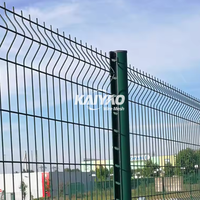 Panneau de clôture en treillis métallique 3D anti-escalade en V pressé, structure rigide en fer galvanisé