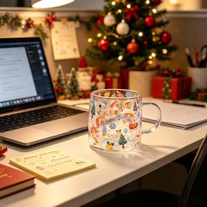 Adecuado para Café, Leche, Chocolate Caliente, Jugo, Agua, Té, Uso Diario en el Hogar, Decoración de Mesa para Fiestas Navideñas y Regalos Navideños - Product Image 5