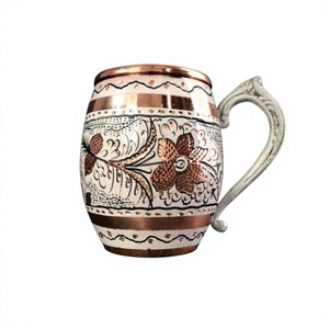 Hand Painting Design 500ml Aluminum Tankard Eco-Friendly <b>Double</b> <b>Wall</b> Vacuum Thermos Beer <b>Mugs</b> OEM Bar Party Food-Safe Dishwasher - Product Image 4
