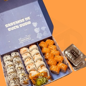 Venta al por mayor de envases de calidad alimentaria blanca impresa personalizada comida Kraft <span class=keywords><strong>Sushi</strong></span> papel para llevar cajas de embalaje de Almuerzo - Product Image 4