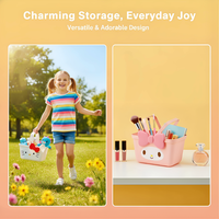 Panier de rangement pour enfants en forme d'animal, en plastique, pour la maison, mignon et pratique