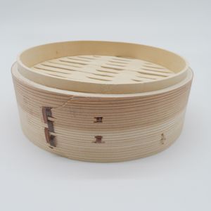 Factory wholesale of steamed buns and dumplings made of Chinese fir, nanmu wood, and bamboo; round <b>steamers</b>; <b>steamer</b> racks. - Product Image 4