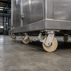 VIMA New Product 8 Inch 200mm Swivel Nylon Stainless Steel Castor <b>Wheel</b> 2500kg Trolley <b>Cart</b> Container Heavy Duty Caster - Product Image 3