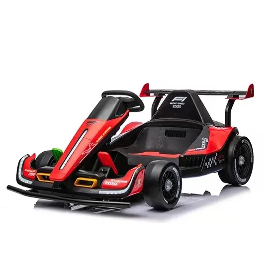 Nuovo design 360 gradi alla deriva 24V 10A batteria dual drive go kart elettrico con cuscino morbido EVA e luce lampeggiante fredda per bambini