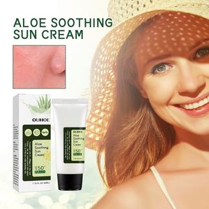 Wholesale OUHOE Non Greasy Skin Moisturizing Aloe Soothing Sun Cream <strong>SPF</strong> <strong>50</strong>+ Sunscreen - Product Image 3