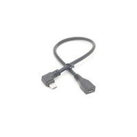 0,25 m 90 grad rechts nach links nach unten winkel Micro-USB 2.0 Verlängerungskabel für Mann zu Frau