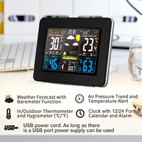 Station météo sans fil, thermomètre intérieur/extérieur, hygromètre, baromètre numérique, prévisions météorologiques, décoration intérieure