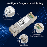 Transceptor de Fibra Óptica ZTRS de Grado Industrial, 10Gbps SFP+ 1550nm SM 40km 10G Dúplex LC, Módulo Enchufable en Caliente para Estación Base 5G