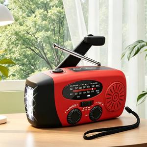 Radio Solar Multifunción 4 en 1 Premium con Función SOS, Radio de Manivela, Indicador de Batería, Radio de Emergencia para Aventuras al Aire Libre - Product Image 4