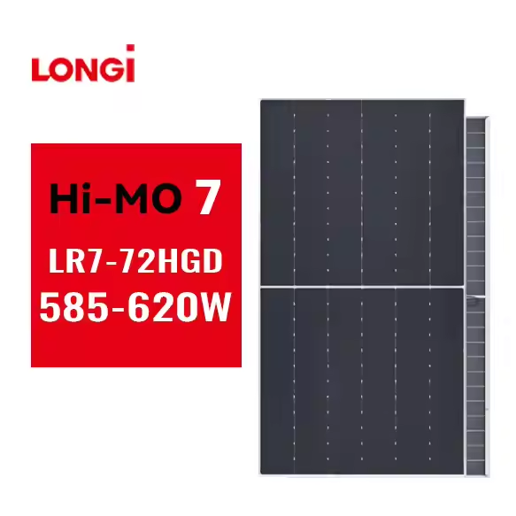 LONGi Hi-MO 7 585W 595W 600W 615W 620W N Type TOPCon Double Side Solar Panels Half Cut Cell ISO Certified