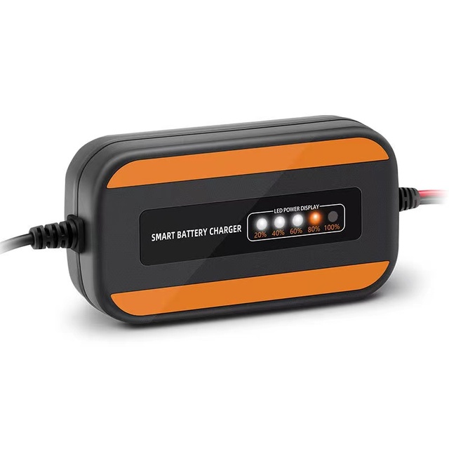 12V 2A Motorcycle Battery Charger Light Display Overcharge protection Full Automatic Lead Acid Battery Charger UK US AU EU