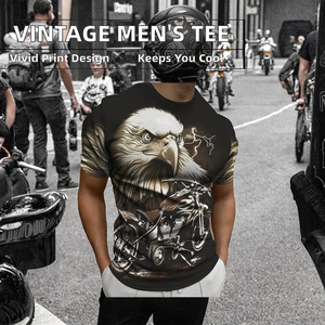 Envío Gratis: Camiseta Casual Vintage de Cuello Redondo y Manga Corta para Hombre, Tejida en Poliéster/Algodón, Corte Regular, Transpirable y Anti-Pilling - Product Image 2