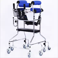 Vente chaude qualité Pliable Aide à la Marche Mobilité Deluxe Roues en Aluminium Chaise de Marche pour Personne Handicapée avec roues