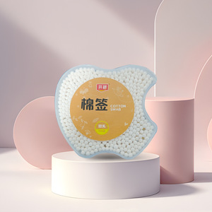 Hisopos de algodón portátiles con diseño de panda de dibujos animados para bebés, hisopos de algodón desechables para cosméticos, estilo lindo - Product Image 2