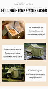 Casa para Mascotas Impermeable con Calefacción, Cama para Gatos de Interior y Exterior, Caseta Cerrada para Animales Pequeños, Uso en Invierno - Product Image 4