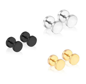 Pendientes de botón coloridos para mujer de proveedor chino, joyería glamorosa chapada en oro, accesorio de moda - Product Image 1