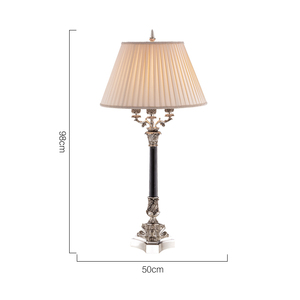 Vintage Lớn Đèn Bàn Rắn Mất Sáp Đồng Thau Với Đá Cẩm Thạch Bảng Ánh Sáng Trang Trí - Product Image 5