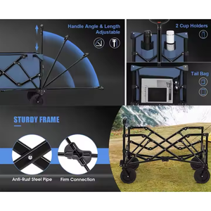 Quality Assurance Wholesale camping beach trolley baby <b>wagon</b> foldable beach trolley - Product Image 5