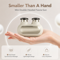 Mini pistolet de massage à double tête, appareil de massage musculaire portable, moteur sans balais, masseur électrique silencieux
