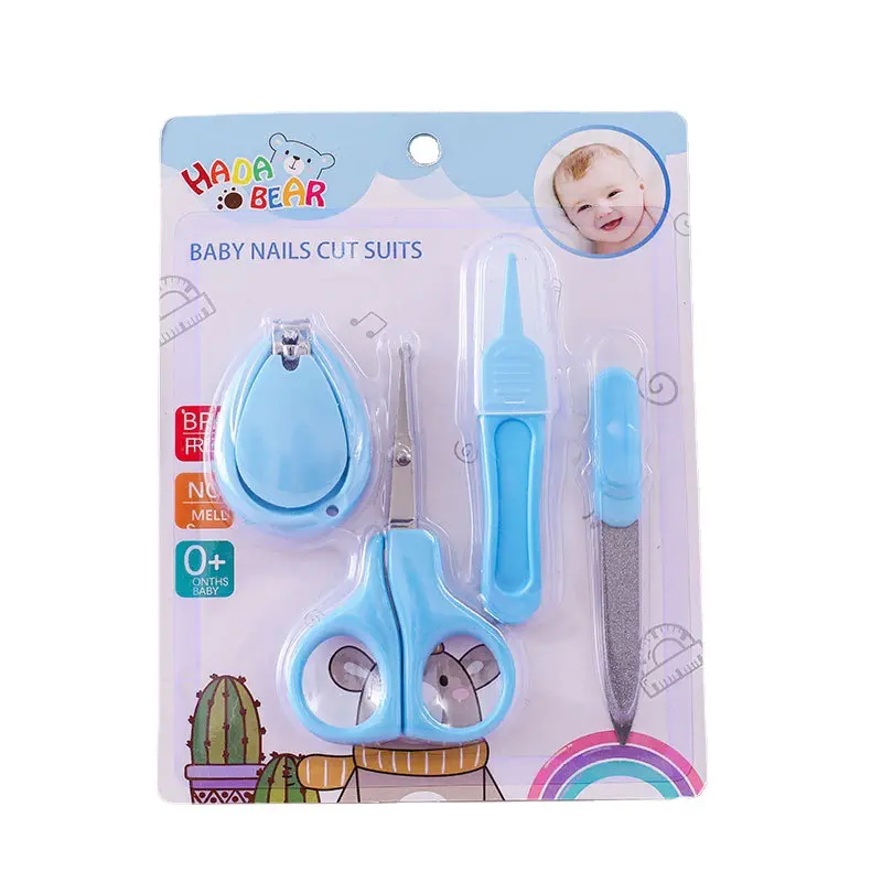 4pcs/set Safety babies accessories new born baby products Nail Clipper Baby care Newborn Grooming Kits