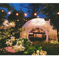 Tente igloo géomantique transparente, jardin d'extérieur, usine
