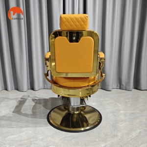 Sillón <span class=keywords><strong>de</strong></span> Peluquería <span class=keywords><strong>de</strong></span> Cuero Amarillo <span class=keywords><strong>de</strong></span> Lujo, Mueble <span class=keywords><strong>de</strong></span> Belleza Resistente, Silla <span class=keywords><strong>de</strong></span> Estilista para Salón <span class=keywords><strong>de</strong></span> Belleza - Product Image 4